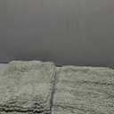 H.VERSAILTEX Sage Bathroom Rugs, Bath Mat Set of 2 Extra Thick Chenille Striped Pattern Shaggy Bath Rugs for Bath Room, Non Skid Bath Mats for Bathroom Floor (32 x 20 Plus 24 x 17 - Inches)