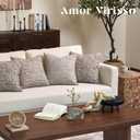 Amor Virisso Floral Throw Pillow Covers 18x18 Set of 2 Couch Pillows for Living Room Farmhouse Vintage Block Print Pillow Covers Decorative Pillow Covers Accent Sofa Pillows, Green/Sand