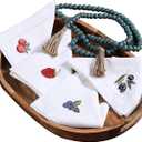 Cotton Textured Cloth Dinner Set of 4– Hemstitched, Machine Washable, Wedding & Thanksgiving Table Use, Cotton Fabric with Retail Gifting Package – Set of 4