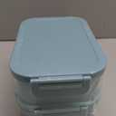 Adults Bento Lunch Box Set with Thermo Bag, 74oz Stackable Leak-proof 3-tiers Bento Box, Built-in Utensil and Sauce Container for Work, School, Dining Out (Green)