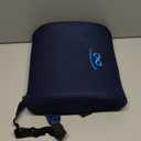 Everlasting Comfort Lumbar Support Pillow for Office Chair - Memory Foam Back Cushion for Car Seat - Promotes Better Posture, Back Pain Relief - Ideal Gaming and Desk Chairs Work and Home Essentials (F. Navy Blue)