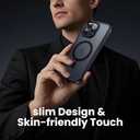 for iPhone 16 Pro Case with HD Screen Protect, [Compatible with MagSafe] [15FT Military Drop Protection] [Camera Protection] Magnetic Case for iPhone 16 Pro, Black