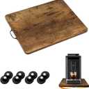 Sliding Tray for Coffee Maker, 360 Rotating Appliance Slider for Kitchen Appliances, Wooden Sliding Tray Suitable for Kitchen Countertops and Kitchen Appliances(Brown, Small) (14" x 9.5" x 1.2")