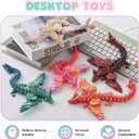 GemmiCho 3D Printed Dragon with Wings, 11" 3D Printed Dragon Toys for Kids, 3D Dragon for Stress Relief, Surprise Animals Figurines Fidget Dragon Toys for Boys Kids Teen 5-7 4-6 8-12