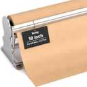 Kenley Butcher Paper Dispenser - Large Holder and Cutter for Wrapping Butcher Craft Freezer Paper Roll 18 Inch - Wall Mount or Tabletop - Carbon Steel Non-Slip Cutter with Serrated Blade - Easy to Use