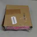 Hoolerry 4 Pcs Hard Clear Zipper Case Makeup Bags Plastic Zipper Pouch Transparent Storage Box Containers for Cosmetics, Snacks, Building Blocks, Puzzles(Clear,7.5 x 3.9 x 2 in,Pink Laser)