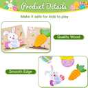 4 Pack Easter Wooden Puzzles for Kids Toddler Easter Basket Stuffers Toys Gifts Party Favor Boys Girls Classroom Exchange Toys