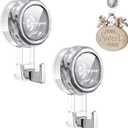 Heavy Duty Suction Cup Hooks, Strong Suction Hanger for Wreath, Shower, Window & Glass Door. Waterproof Outdoor Hooks for Bathroom Wall Hanging - Removable, No Drilling