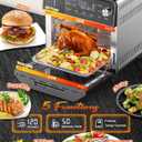 Nuwave Combi Steam Oven, Non-Toxic Stainless Steel Multi-Cooker with Air Fry, Sous Vide, Toast & More, 50-450F Precision, 120 Presets, Moisture Control, Programmable, Easy to Clean, 16 quarts