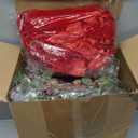 Dingion 18 Pcs Mini Christmas Kitchen Cabinet Wreath Small Christmas Wreath Decorations Norfolk Pine Artificial Berries Snowy Pine Garland with Red Ribbon for Xmas Table Centerpiece Front Door Decor