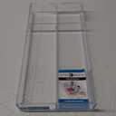 iDesign Clarity Plastic Divided Drawer Organizer, Storage Container for Vanity, Bathroom, Kitchen Drawers, 8" x 16" x 2", Clear,40850