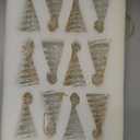 12 Pcs Clear Glass Christmas Tree Ornaments Crystal Mini Spun Glass Blown Hanging Decorative for Christmas Tree House Party Holiday Decorations