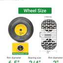 MAXROLLORS (2 Pack) 15x6.00-6 Tubeless Front Tire and Wheel, 3/4" Bearings, 3" Offset Hub, 4-Ply, Compatible with 100 and 300 Series John Deere Riding Mowers