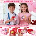 28 Pack Valentines Day Gifts for Kids Classroom Mochi Squishies Fidget Toys Filled Heart with Valentines Cards for Kids School, Valentines for Class Valentines Exchange Cards Party Favors Prizes