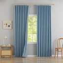 DONREN Dusty Blue Pinch Pleated Blackout Curtains with Hooks - 94 inch Length Room Darkening Thermal Insulated Window Curtain Panels for Living Room Bedroom 2 Panel 40" Wx92 L