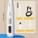 Dog Paw Trimmer with LED Light, 2025 Upgraded Safety Electric Paw Trimmer for Dogs and Cats Paw Cleaner, 35dB Low Noise Multifunctional Dog Clippers for Paws, Eyes, Ears, Face Shavers (White)