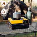 Folding Grill Table: 4x2 Ft Portable Camping Table, Lightweight Height Adjustable Metal Table with Mesh Desktop and Carrying Handle, Outdoor Table for Camping, Picnic, Beach and BBQ, 47.2"D x 23.6"W x 26"H