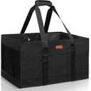 MHOMER Reusable Grocery Bags Extra Waterproof Large Utility Tote Bag with Carrying Handles Foldable Shopping Bags for Storage Space Saving Reinforced Bottom Durable Oxford Fabric Black