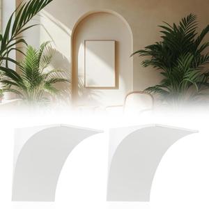 Nuanchu 2 Pcs Rounded Doorway Arch Kit 3D DIY Interior Doorway Precurved Drywall Full Half Circle Top EPS Round Arch Kit 9"x 9"x 5" Easy to Add Rounded Corners to Any Opening for Interior Decoration
