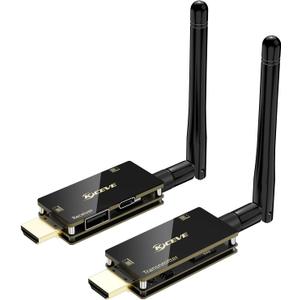 HDMI Wireless Transmitter and Receiver with USB Mouse/ Keyboard Port, HDMI to HDMI Wireless Extender Kit with Antenna, No Shell Desigh for Better Heat Dissipation, 200m/ 656ft Range