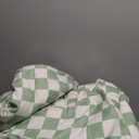 LUCKYBULL Comforter Set Twin Bedding Set Fluffy Sage Green Checkerboard Grid Down Alternative Comforter, Plaid Checkered Soft Textured Comforter with 1 Pillowcase All Seasons, Green Beige 2 Piece