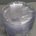 FOCUSLINE 100 Count Clear Plastic Plates 7 Inch, Disposable Salad Dessert Plates Heavy Duty- Premium Clear Hard Plastic for Weddings, Parties and Events