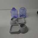 Pet Feeder and Water Food Dispenser Automatic for Dogs Cats, 100% BPA-Free, Gravity Refill, Easily Clean, Self Feeding for Small Large Pets Puppy Kitten Rabbit Bunny (Grey)