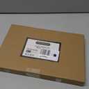 FOCUSLINE 8 PCS Plastic Serving Trays, White and Gold Rim Plastic Serving Platters, Disposable Tray for Food, Perfect for Wedding Parties