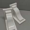 Mayne 4821-W Yorkshire Decorative Brackets, 8.3x4.3, White (Only fits model numbers: 4822-W, 4823-W, 4824-W, 4825-W, 4826-W, 8827-W, 8828-W)