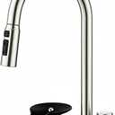 Kitchen Faucet with Pull Down Sprayer, Glass Rinser, Brushed Nickel