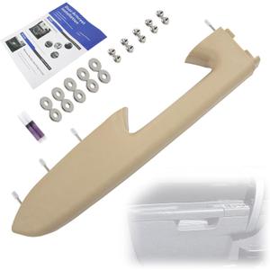 22818467 Front Left Driver Side Door Panel Armrest Repair Kit with Door Release Handle Below Armrest (17 Inch) Tan Compatible with 2010-2014 Chevrolet Chevy Silverado/GMC Sierra 1500 2500HD 3500HD