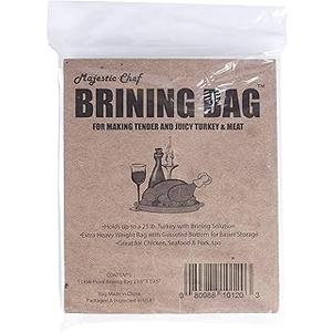 Majestic Chef Clear Plastic Brining Bag 25 lb, Pack of 2