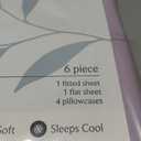 LuxClub 6 PC King Size Sheet Set Sheets Deep Pockets 18" Eco Friendly Wrinkle Free Cooling Sheets Machine Washable Hotel Bedding Silky Soft