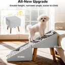 Dog ramp for Small Dogs, 2-in-1 Pet Steps & Ottoman - Foldable Dog ramp for Couch, Non-Slip Wooden Pet ramp for Puppy Senior Injured Dogs (Light Grey, XL(17.13H))
