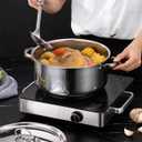 Stainless Steel Cookware Set, 15 Piece Set with Steel Handle, Composite Bottom for Daily Cooking (15), Set of 15