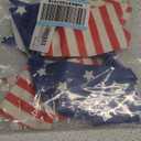 2Pcs American Flag Glitter Ribbon Cheerleading Bows Large Cheer Hair Bows Elastic Bands Handmade Ponytail Holder for 4th of July Independence Day 