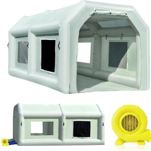 Portable Inflatable Paint Booth Tent with Powerful Blower Inflatable Spray Booth with Air Filter System, Blow Up Paint Booth (20x10x8.5Ft)