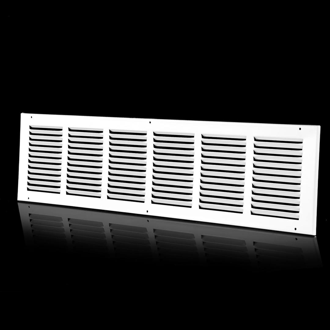 30x6 Return Air Grille(Duct Opening Size),Air Return Vent Cover, Flat Vent Cover, Rejillas De Aire Acondicionado para Casa, Return Air Grilles, Outer Dimensions:31.75"Wx7.75"H(30"W x 6"H, Duct Opening)