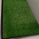 Portable Dog Grass Pad with Tray 35''x23'', Dog Litter Box with Artificial Grass Patch & Washable Reusable Pee Pad for Puppy PottyTraining, Pet Loo Indoor Outdoor Use for Balcony Patio Apartment