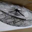 15.16" Black Crystal Chandelier, Morden 4-Light Dining Room Light Fixture