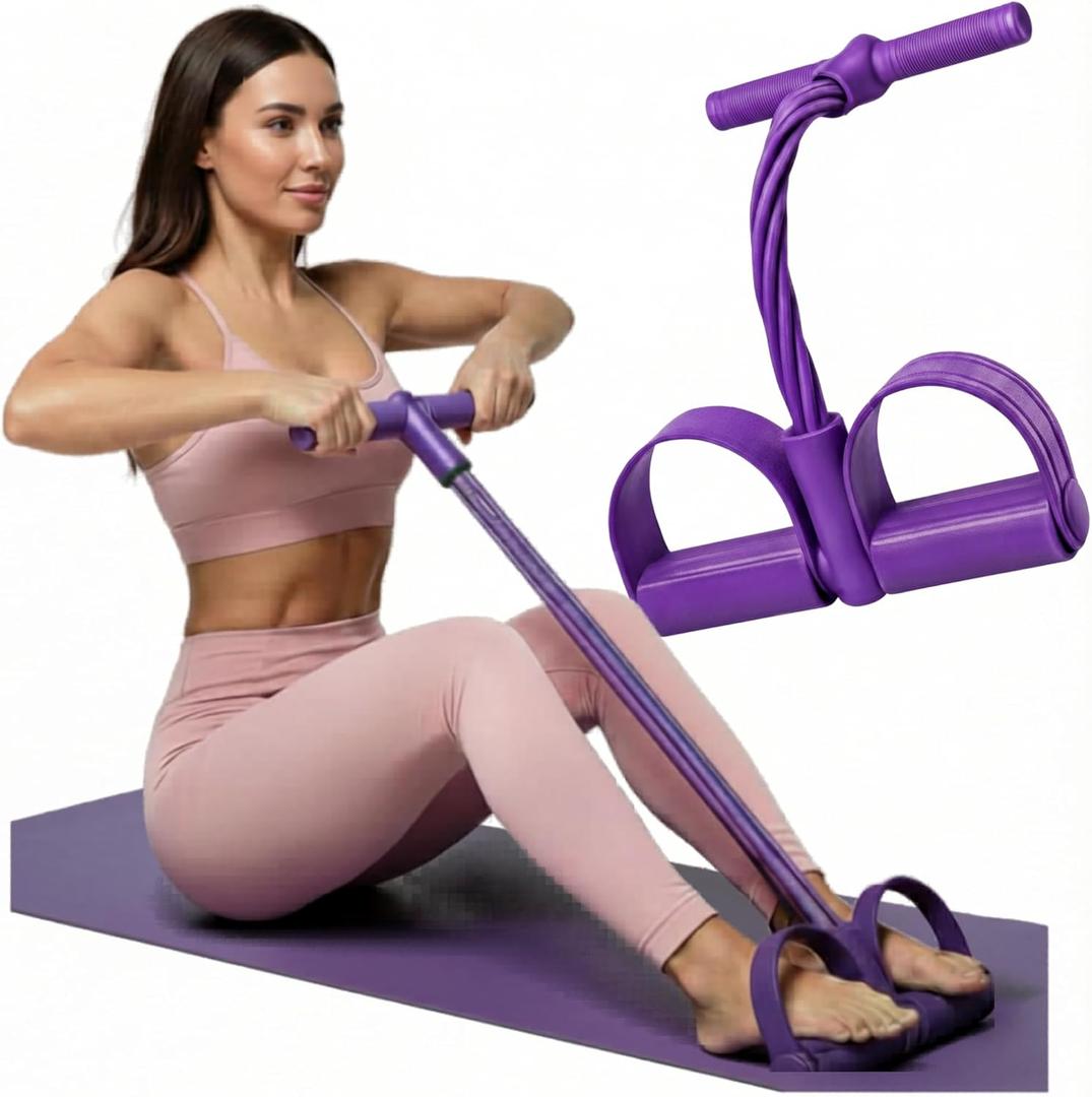 Resistance Bands with Handles, 6 Tube Pedal Exercise Bands for Home Workout, Adjustable Resistance Bands for Arms Legs & Core Training
