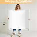 Ndsox 2 Pack 36" x 48" White Trifold Poster Board Foam Core, Large Tri Fold Foldable Posterboard Foam Project Boards for Science Fair, School Projects, Business Presentations & Photos Displays