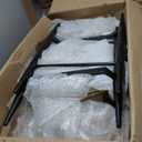 Counter Stool Set of 2 Beige Upholstered Counter Stools 25 Inch Seat Height Iron Frame Gold Trim Modern Kitchen Bar Stools for Nook