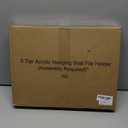 TQVAI Acrylic Hanging Wall File Organizer, 5 Tier Clear Mail Document Paper Storage Holder, Office Homeschool Wall Organization for Magazine, Bill, Letter, Brochures, Clipboard