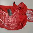Dog Raincoat,Waterproof Rain Poncho with Hoodie, High Reflective Adjustable Pet Rain Jacket with Leash Hole for Small Medium and Large Dogs (Red, Medium)