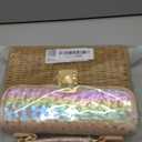 Women's Straw Bag Handmade - Vegan Leather Top-handle Handbags, with Gold and Crocodile Embossed, Summer Purse