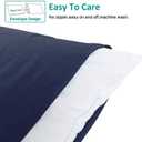 NTBAY Queen Pillowcase Set - 4 Pack Brushed Microfiber 20x30 Pillowcases - Soft, Wrinkle-Free, Fade-Resistant, Stain-Resistant, Navy Blue Pillowcases with Envelope Closure - 20x30 Inches, Navy Blue