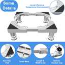 Mini Fridge Stand Adjustable Universal Base with 4 Strong Feet Washer Dryer Pedestal for Small Refrigerator, Portable Compact Washer or Dryer, White