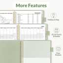 2 x SUNEE 2026 Planner, Weekly and Monthly Calendar Planner 9"x11.2"- 12 Month (January 2026 - December 2026), Vegan Leather Cover, Pocket, Bookmark, Notes, Monthly Tab, Sage Green