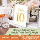 Woodamore Paper Table Numbers For Wedding Reception 1-30, Gold Wedding Table Number 1-30 With Head Tables Numbers Cards